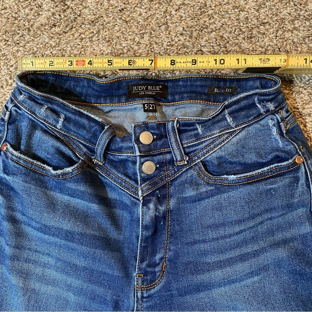 JUDY BLUE Slim Fit Dark Wash Jeans Size 27 - Picture 9 of 14